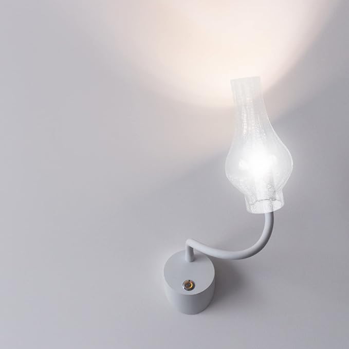 Uonlytech Home Decor Vintage Decor Glass Lamp Chimney, Chimney Transparent Glass Shade Replacement Oil Lamp Wall Cover for Vintage and Antique Style s, Burst Crack Home Decor Decor