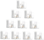 Glass Hurricane Candle Holder Esmiome - Cylinder Vases for Centerpieces 10 Sets (40Pcs) Hurricane Floating Candle Holder, Glass Vases for Flowers, Decorative for Home Wedding, 4''+6''+8'+10''(High)