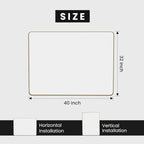 Bronze Bathroom Mirror 40x32 Inch, Brushed Bronze Metal Frame Mirror for Wall, Rounded Rectangle Bathroom Vanity Mirror with Tempered Glass, Anti-Rust, Horizontal/Vertical