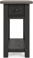 Signature Design by Ashley Tyler Creek Chair Side End Table, Light Brown & Whitewash