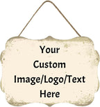 Personalized Custom Wooden Signs with Any Text Name for Home Door Man Cave Bar Family Farmhouse Decorative Home Kitchen Rustic Wall Decor