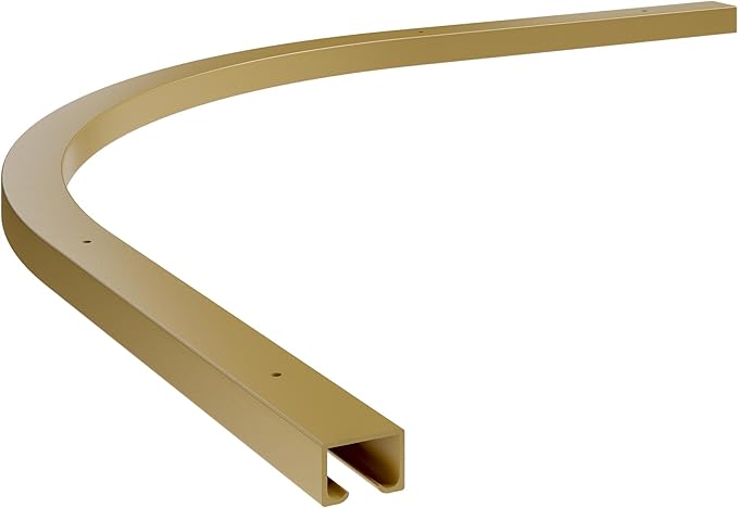 Curtain Track - Corner Section for Ceiling Curtain Track - USA Made - 90 Degree Bend, Satin Brass
