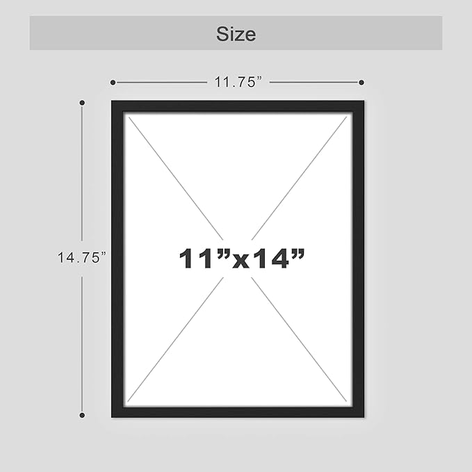 SIGNWIN Framed White Beach Grass Cloudy Ocean Sea Wave Horizon Wall Art, Set of 4 Landscape Colorful Wall Decor Prints, Nature Wilderness Wall Décor for Living Room, Bedroom - 11"x14" Black