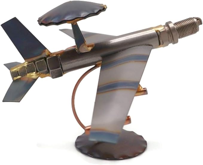 AWACS Plane Collectible Handmade Metal Art Figurine, Desk Accessories, Trophy, Boss Gift, Home Office Décor, Airplane