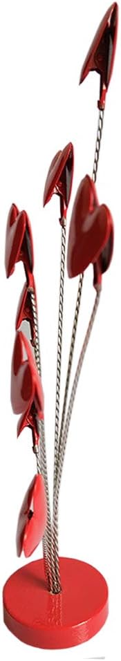 8-Branch Family Tree Picture Frame Holder, Card Photo Clips Holder Desk Stand for Memo Paper Note Photo Christmas Wedding Card Display (Red Heart)