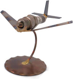 Jet Plane Collectible Handmade Metal Art Figurine, Desk Accessories, Trophy, Boss Gift, Home Office Décor, Airplane