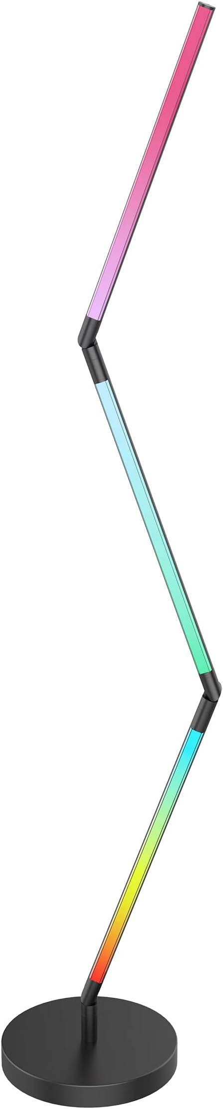 Feit Electric 52in Smart Floor Lamp, Syncs with Music, Millions of Colors, Wi-Fi Connected, Compatible with Alexa/Google, Custom Scenes & Effects, 25,000-Hour Lifetime, FLOOR52/RGB/AG