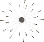 Mollytek Hanging Photo Display Wall Décor Magnetic Collage Board Clip Photo Holder Wall Picture Holder with 24 Clips for Hanging Prints, Instax, Polaroid, Holiday Cards, Artwork(Wall-Mounted)