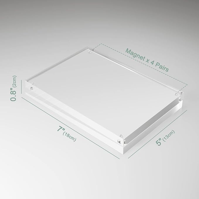 Syntrific 5x7 Acrylic Photo Frame 5Pack Premium Acrylic Photo Frame Magnetic Picture Frames Clear