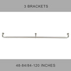 Room Darkening Curtain Rod, Wrap Around Design, Extra-Thick 1-Inch Diameter Single Drapery Rod, Extendable Metal Rod Set for the Blackout Curtains and Sheer (Satin Nickel, 48-84")