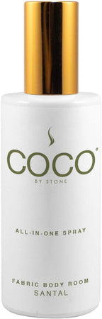 COCO by Stone 5oz All-in-One Spray (Santal) Shake & Spray Formula for Fabric, Pillows, Interiors, Clothing, Home Fragrance Accessories, Room Perfume, Room Deodorizer, Vegan & Cruelty-Free