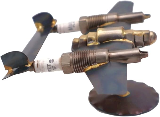 P-38 Lightning Collectible Handmade Metal Art Figurine, Desk Accessories, Trophy, Boss Gift, Home Office Décor, Aircraft