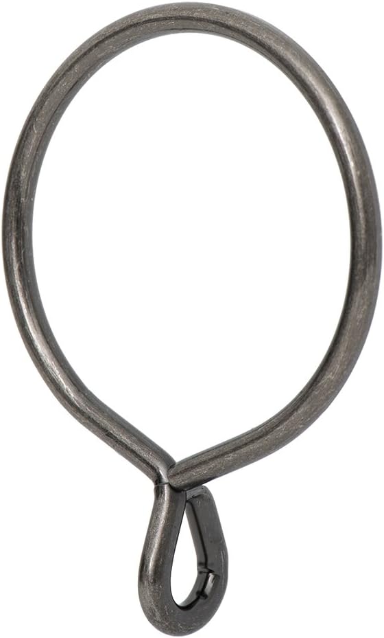 Ivilon Drapery Eyelet Curtain Rings - 2.3" Ring for Curtain Hook Pins, Set of 14 - Pewter