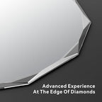 Single Beveled Edge Circle Mirror Frameless Wall Mount Bathroom Vanity Mirror, 20”