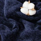 CaliTime Throw Pillow Covers Decorative 20 X 26 Inches Pack of 2 Cozy Chenille Standard Pillow Shams Cases for Couch Sofa Bed Living Room Home Navy Blue