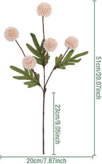 Artificial Flowers for Vases 20.5 Inch 10 Stems， Silk Dried Fake Mums Bouquet Indoor Faux Floral Arrangements for Decoration (Beige)