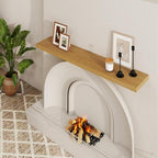 Dreamland 48 inch Floating Shelves for Wall Large Wall Mounted Shelves with Invisible Brackets, Oak Long Shelves for Bathroom, Living Room, Kitchen, Office, 48x9.1 inch deep Set of 2