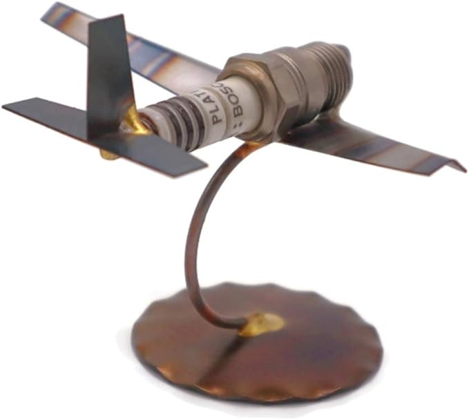 Jet Plane Collectible Handmade Metal Art Figurine, Desk Accessories, Trophy, Boss Gift, Home Office Décor, Airplane