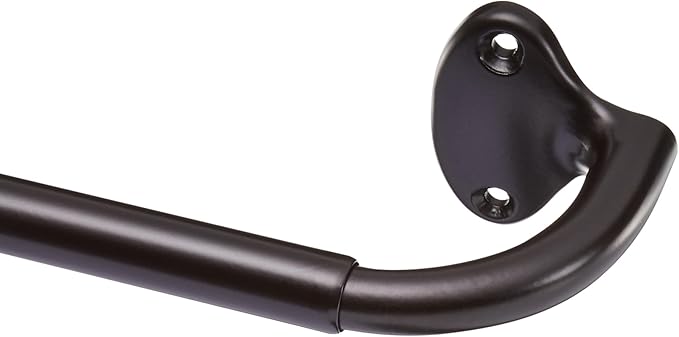 Amazon Basics Room Darkening Blackout Curtain Rod - 28" to 48", Dark Bronze (Espresso)