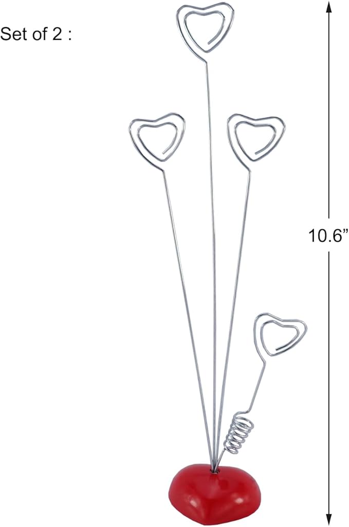 2pcs 4-Branch Family Tree Picture Holder Stand, Table Number Clips Stand for Picture Memo Paper Note Monmory Photo Christmas Wedding Card Display