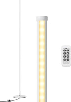 EDISHINE LED Corner Floor Lamp, Minimalist Dimmable Light with Remote, 57.5 Inches Tall Floor Lamps for Living Room, Bedroom, Home Office, 7 Color Temperature 2700-6000K (White)