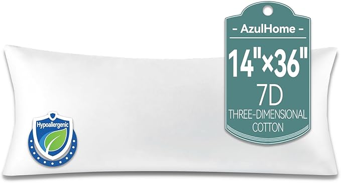 14x36 Inches Pillow Insert Decorative Throw Pillows, Long Lumbar Pillows Insert for Bed Down Alternative Pillow, Large Rectangle Lumbar, Back Integrated Decorative Pillow Form