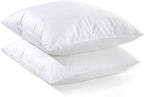 YSTHER 26x26 Euro Pillow Inserts Set of 2, Premium Down Feather Pillows for Couch & Bed - Hypoallergenic, Machine Washable, Fluffy Decorative Throw Pillow Inserts (White)