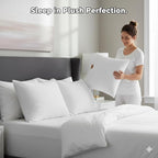 Throw Pillow Inserts, Set of 4 Lightweight Down Alternative Polyester Pillow, Couch Cushion, Sham Stuffer, Machine Washable. (White, 18x18)