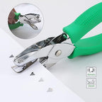 1/4 Inch Triangle Hole Punch for Handmade DIY Craft Paper, Perfect for Home, Office, Back to School Supplies