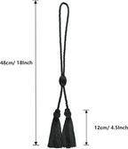 Curtain Tiebacks with Tassel,Modern Rope Window Curtain Ties Backs for Draperies, Outdoor Elegant Decorative Curtain Holdbacks