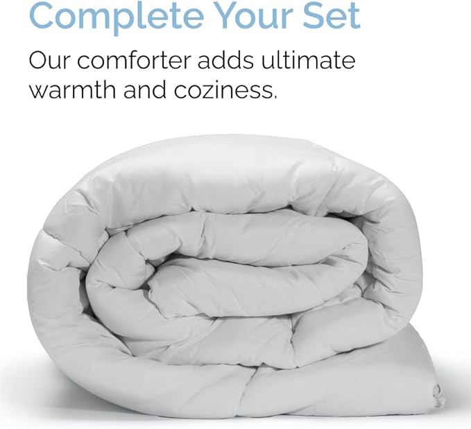 King Sheets Set 6 Piece - Includes 4 Pillowcases - Bed Sheets King Size - Soft Hotel Luxury Bedding - Cooling, Comfy, Cozy & Breathable - 1 Flat & 1 Fitted & 4 Pillowcases w/ Deep Pockets - Light Grey