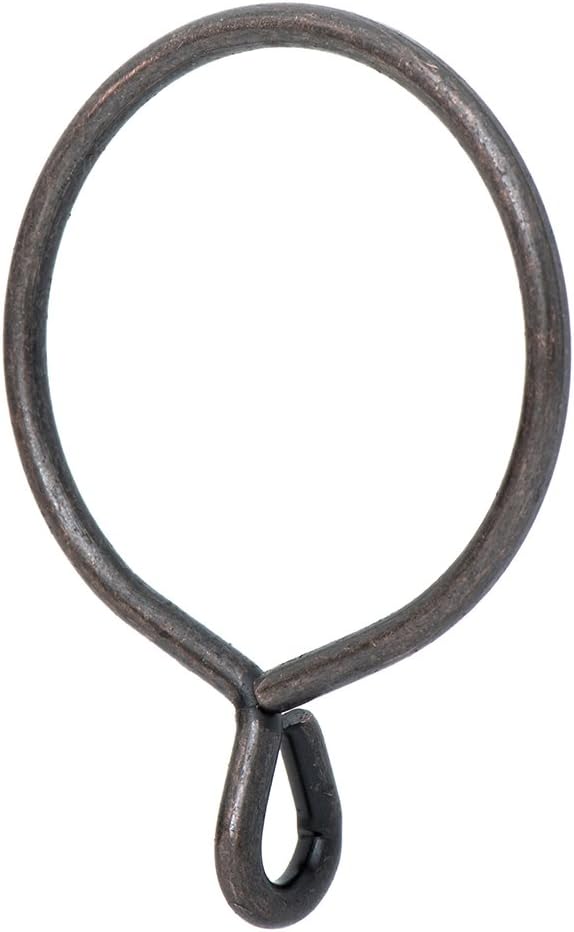 Ivilon Drapery Eyelet Curtain Rings - 2.3" Ring for Curtain Hook Pins, Set of 14 - Oil Rubbed Bronze (ORB)
