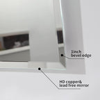 Mirrorons Beveled Mirror, Bathroom Mirrors for Wall 24" x 32", Frameless Rectangle Bathroom Mirror with Beveled Edge, Hangs Horizontally or Vertically, Upgraded Packing