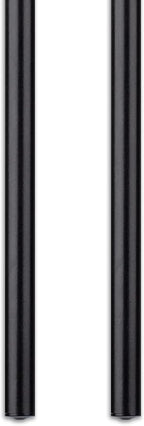 Curtain Wand - Aluminum Curtain and Drapery Pull Rod with Stainless Steel Hardware for Curtains, Draperies, and Room Divider Curtains - 24 Inches, Metallic Black - Pack of 2