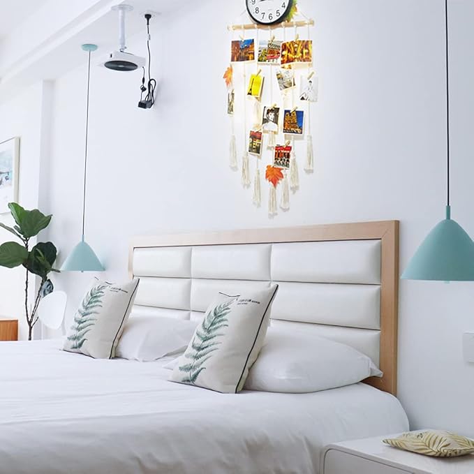 Homecor Boho Wall Hanging Photo Display Holder Set, with LED String Light, Wood Clips, Pictures Organizer, Macrame Wall Decor for Bedroom Teenage Teen Girl Gifts Ages 10 11 12 13 14 Years Old