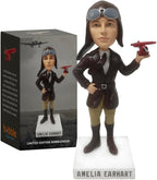 Amelia Earhart Collectible Aviation Bobblehead, Premium Polyresin Statue, Historical Woman Explorer and Pilot