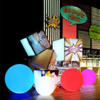 10-Inch LED Ball Light, Rechargeable Dimmable LED Glowing Orb Light w/Remote, 16 RGB Color Changing Globe Floor Lamp, Indoor/Outdoor Waterproof Mood Lamp for Home Lawn Party Pool Decor