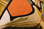 Lumbar Modern Pillow Cover - Kandinsky in Flow Burnt Orange Abstract Farmhouse Pillowcase Modern Chair Cushion Contemporary Outdoor Cushions Hand Embroidered Wool Size 14x20