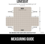 GORILLA GRIP Patented Waterproof Slip-Resistant 50” Loveseat Protector Cover, for Leather or Fabric Couch Cushion, Large Microsuede Furniture Covers Dogs Pets Machine Washable Slipcover, Taupe