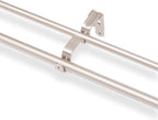Amazon Basics Room Darkening Double Curtain Rod, 48" to 88", Nickel