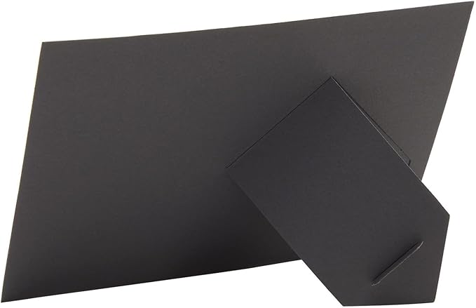 Juvale 4x6 Black Cardboard Photo Frames Bulk -Tabletop Easel Back for DIY Crafts - Paper Picture Frames with Stand 50-Pack