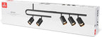 Globe Electric 64000121 32" 5-Light Track Lighting, Matte Black, Side Canopy, Pivoting Track Heads, Side Canopy