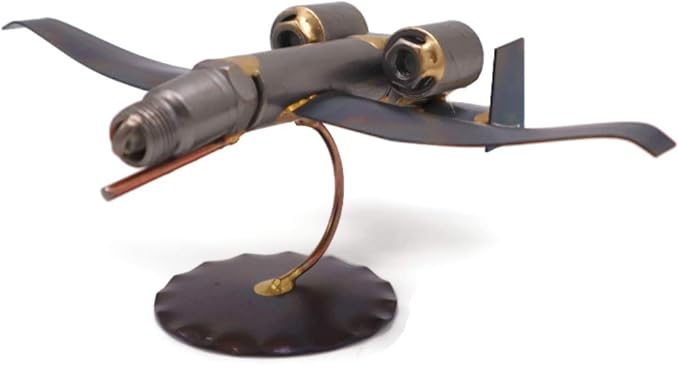 Warthog Plane Collectible Handmade Metal Art Figurine, Desk Accessories, Trophy, Boss Gift, Home Office Décor, Aircraft