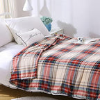 MERRYLIFE Tartan Plaid Print Throw Blanket Decorative Fleece Throw | Ultra-Plush Colorful | Couch Blanket Travel Lap | Home Gift Use(60" 90",Tartan)