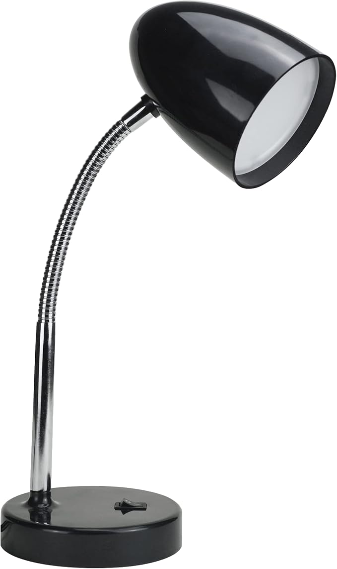 ENERGETIC SMARTER LIGHTING LED Desk Lamp, Flexible Gooseneck with Table lamp, 3.5W 240LM 4000K Cool White Study Lamps for Bedroom and Office, Eye Protection, ETL Listed,Black