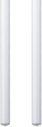 Curtain Wand - Aluminum Curtain and Drapery Pull Rod with Stainless Steel Hardware for Curtains, Draperies, and Room Divider Curtains - 36 Inches, White - Pack of 2