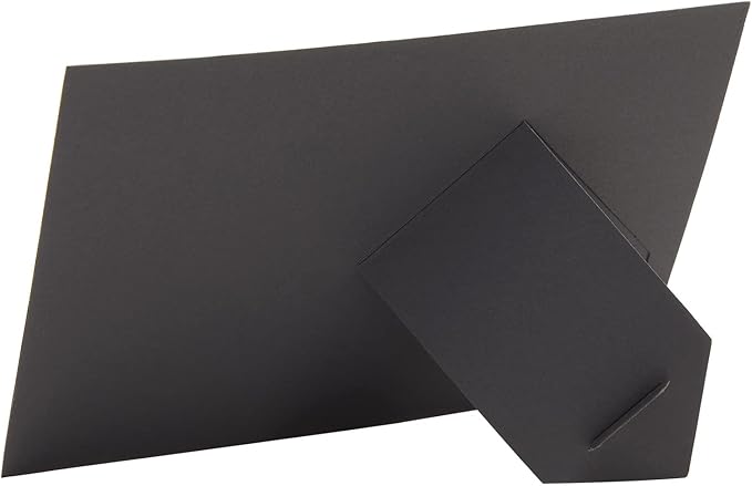 Juvale 4x6 Black Cardboard Photo Frames Bulk -Tabletop Easel Back for DIY Crafts - Paper Picture Frames with Stand 50-Pack