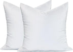 MoonRest® Synthetic Down Alternative 17x17 Square Pillow Insert Form, for Decorative Throw Pillow, Sofa, Cushions, Body and Bed - Pack of 2- Size 17” X 17”