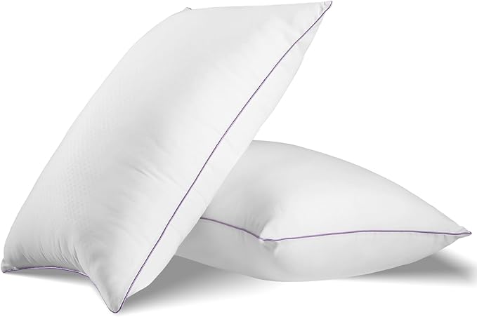 JOLLYVOGUE Pillows King Size Set of 2, Bed Pillows Set of 2, Cooling and Supportive Pillows with Super Soft Down Alternative Fill, Luxury Fluffy Hotel Quality for Side, Back, and Stomach Sleepers
