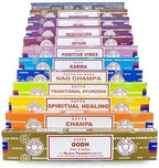 Satya Natural Incense Sticks Assortment – 12 Pack, 15g Each – Hand Rolled in India – Aromatherapy, Meditation, Yoga, Relaxation, Stress Relief, Home Fragrance